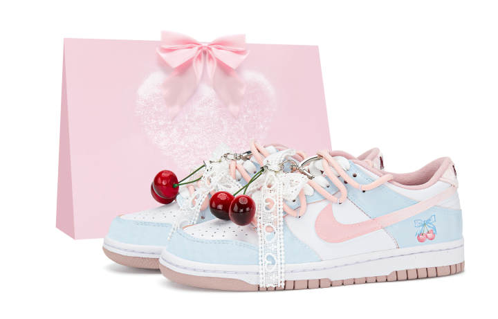 Nike Nike Dunk Lightweight Low top Skateboard Shoes Women's Pink Blue
