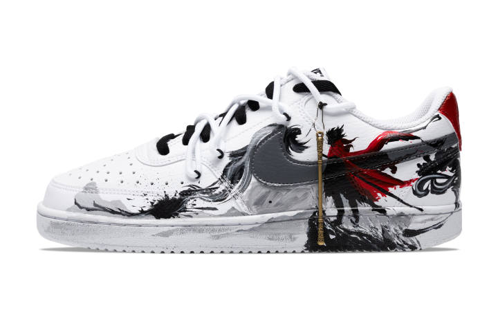 Nike Nike Court Vision 1 Treat Yourself, Goku Returns Abrasion Resistant Slip Resistant Low top Skateboard Shoes Men's White