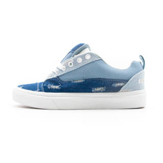 YIGUANG Slip Resistant Abrasion Resistant Low top Skateboard Shoes Unisex Dark Blue