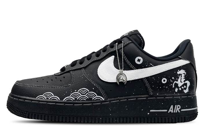 Nike Nike Air Force 1 Low top Skateboard Shoes Unisex Black White