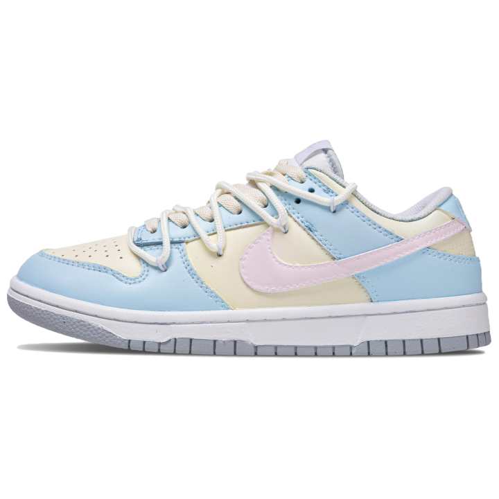 Nike Nike Dunk Low top Skateboard Shoes Unisex Yellow Blue Pink