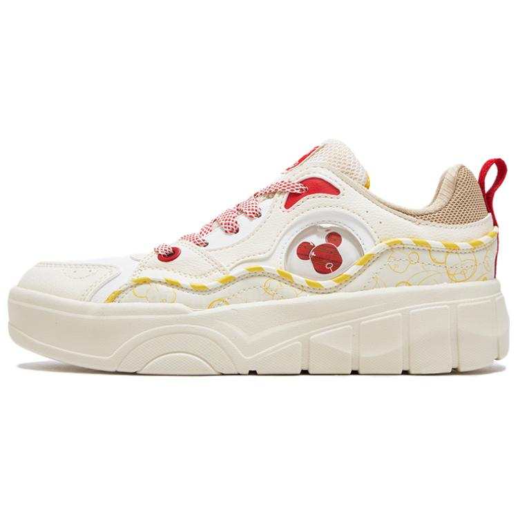 361° Slip Resistant Abrasion Resistant Slip Resistant Abrasion Resistant Mid top Skateboard Shoes Women's White Red