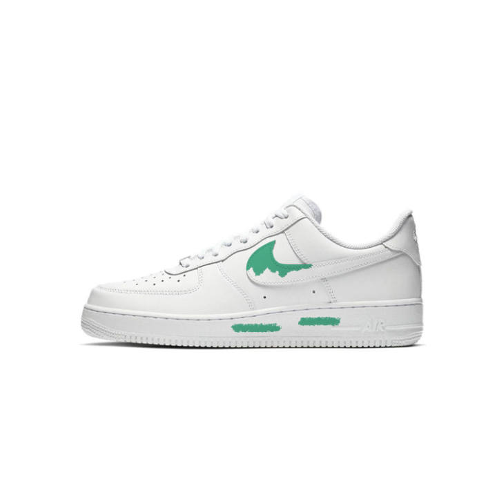 Nike Nike Air Force 1 Low top Skateboard Shoes Unisex White Green