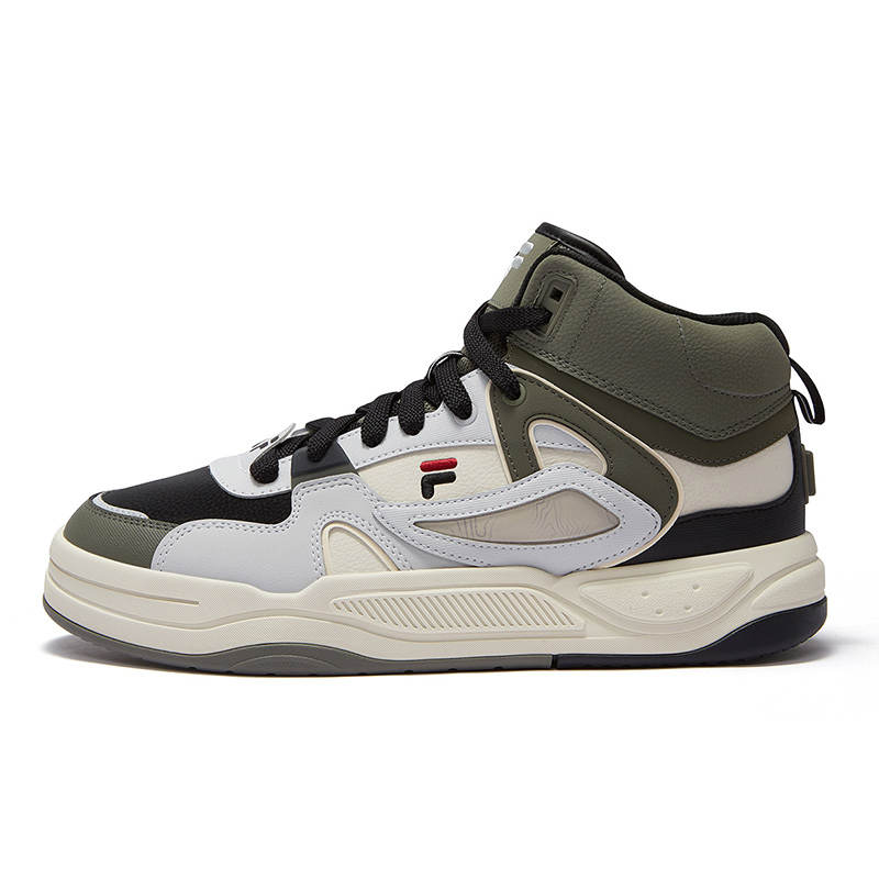 FILA FUSION BANK II High top Skateboard Shoes Men's Gray Brown
