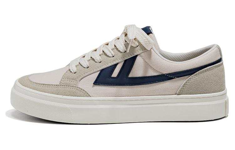 Warrior Low top Skateboard Shoes Men's Beige Blue