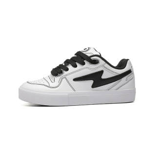 GZOZ Slip Resistant Cushioning Abrasion Resistant Low top Skateboard Shoes Unisex White Black