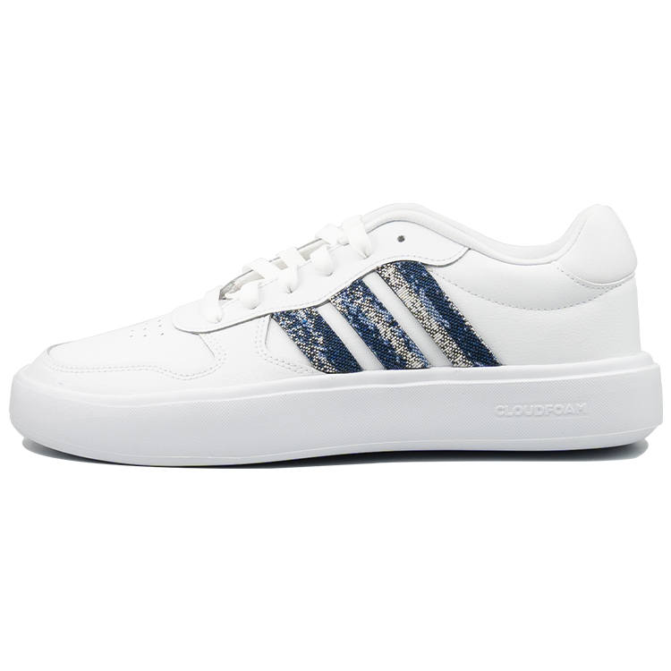 Adidas Adidas LITECOURT Angel Feather Wear resistant And Lightweight Low top Skateboard Shoes Unisex White Blue
