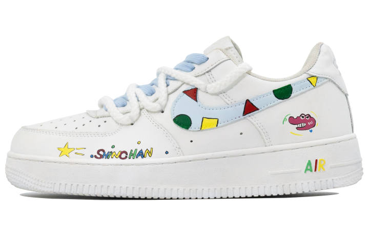 Nike Nike Air Force 1 Skateboard Shoes Unisex Low Top White/Red/Yellow/Green