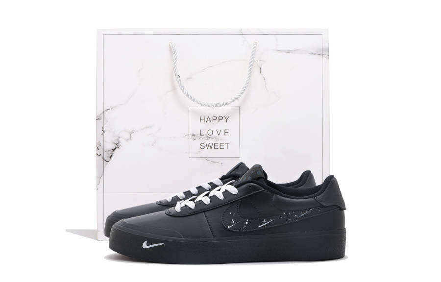 Nike Nike Court Shot Abrasion Resistant Abrasion Resistant Low top Skateboard Shoes Men's Black White