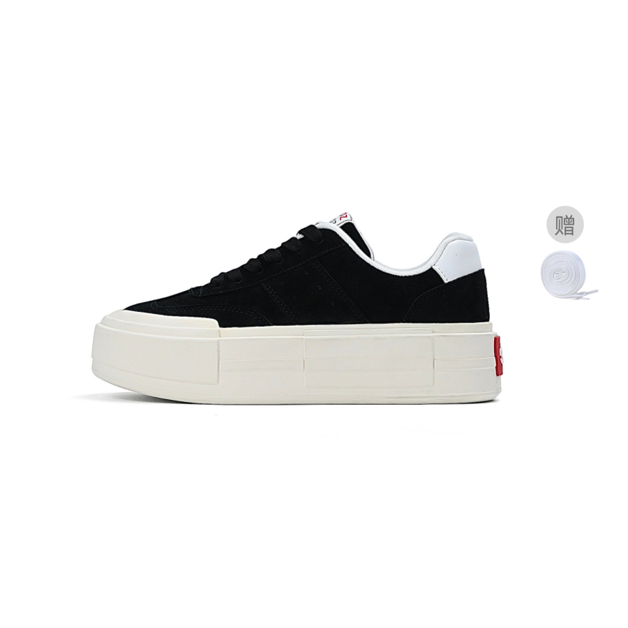 GZOZ Breathable Height Increasing Low top Skateboard Shoes Women's Black