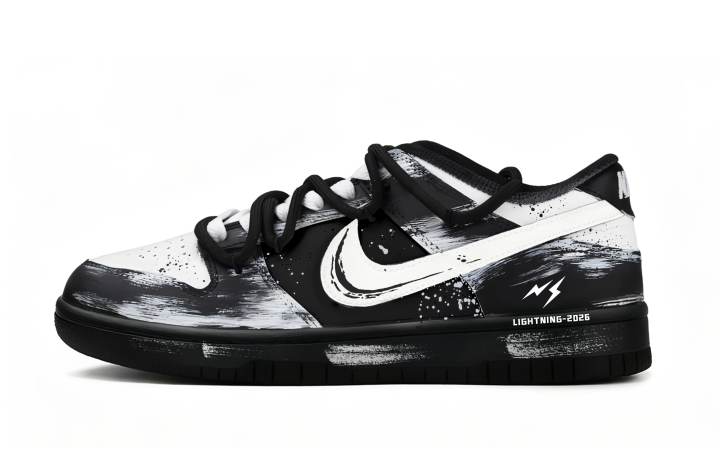 Nike Nike Dunk Ink Flash 2026 Cow Leather, Leather Abrasion Resistant Abrasion Resistant Low top Skateboard Shoes Unisex