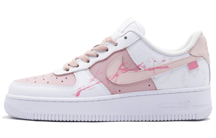 Nike Nike Air Force 1 Slip Resistant Low top Skateboard Shoes Women's Pink White