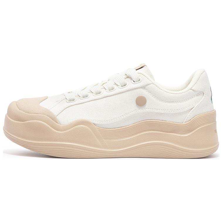 361° Not Duck Slip Resistant Lightweight Non slip Lightweight Low top Skateboard Shoes Women's White Apricot