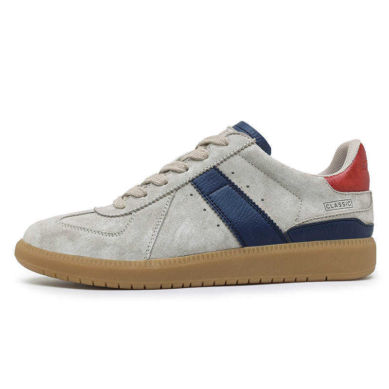 GQWE Cow Suede Slip Resistant, Lightweight, And Breathable Low top Skateboard Shoes Men's
