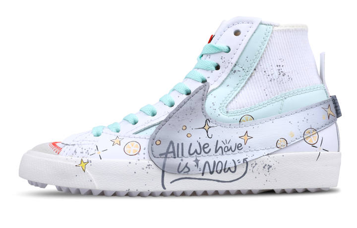 Nike Nike Blazer Slip Resistant Slip Resistant Mid top Skateboard Shoes Unisex White Gray