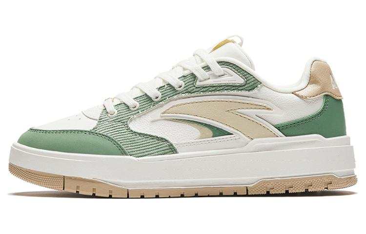 Anta 982 Abrasion Resistant Low top Skateboard Shoes Women's White Green