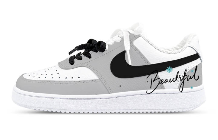 Nike Nike Court Vision 1 Low top Skateboard Shoes Women's White Gray