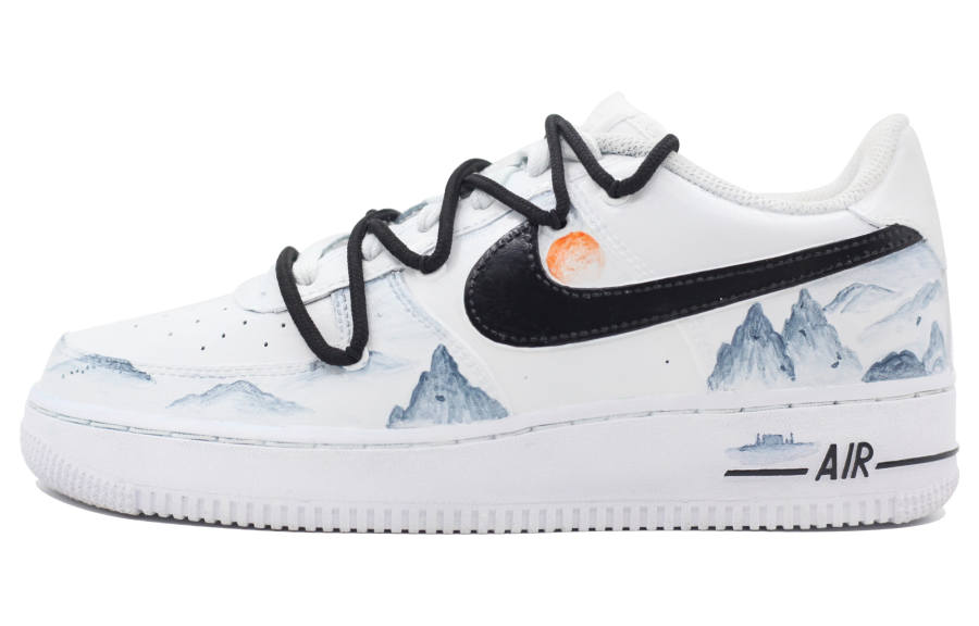 Nike Nike Air Force 1 Low Red Sun Chinese Fashion Trend Landscape Low top Skateboard Shoes Unisex Blue White