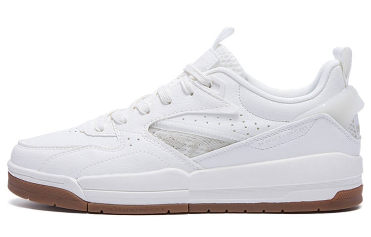 XTEP Slip Resistant Abrasion Resistant Low top Skateboard Shoes Men's Sail White