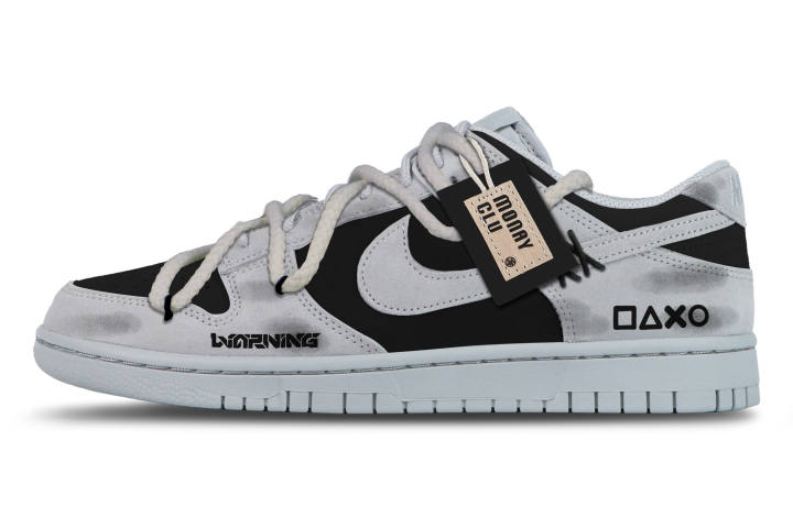 Nike Nike Dunk Abrasion Resistant Abrasion Resistant Low top Skateboard Shoes Unisex Black Gray