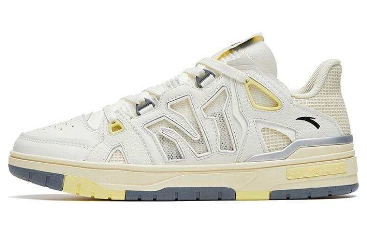 Anta Flame 4.0 Comfortable Slip Resistant Abrasion Resistant Low top Skateboard Shoes Men's Ivory White