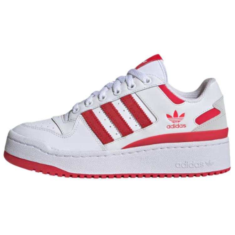 Adidas Originals FORUM BOLD STRIPES Lightweight Low top Skateboard Shoes Women's White Red