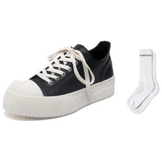 HUOFEIYU Non Slip And Waterproof Non Slip And Waterproof Low top Skateboard Shoes Unisex Black