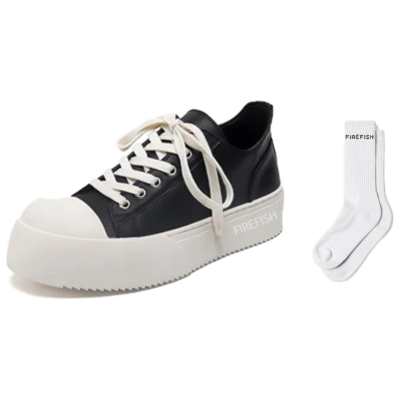 HUOFEIYU Non Slip And Waterproof Non Slip And Waterproof Low top Skateboard Shoes Unisex Black