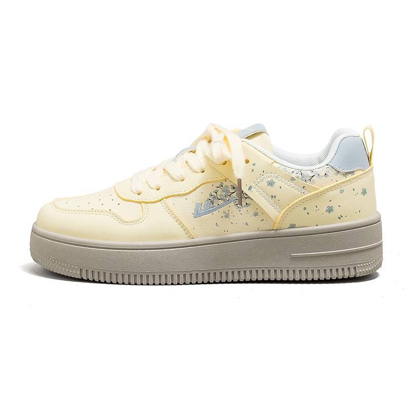 Warrior Slip Resistant, Abrasion Resistant, Height Increasing Low top Skateboard Shoes Women's Yellow