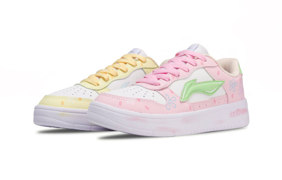 Li-Ning Li Ning Floating Boat Low top Skateboard Shoes Women's Yellow Pink Mismatched