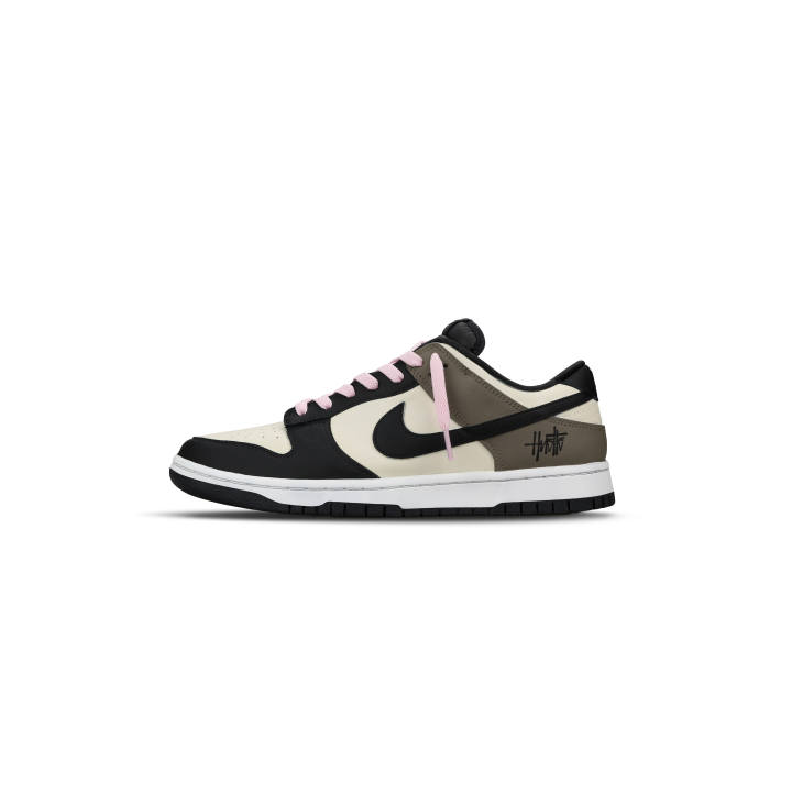 Nike Nike Dunk Abrasion Resistant Low top Skateboard Shoes Unisex Black Beige Brown