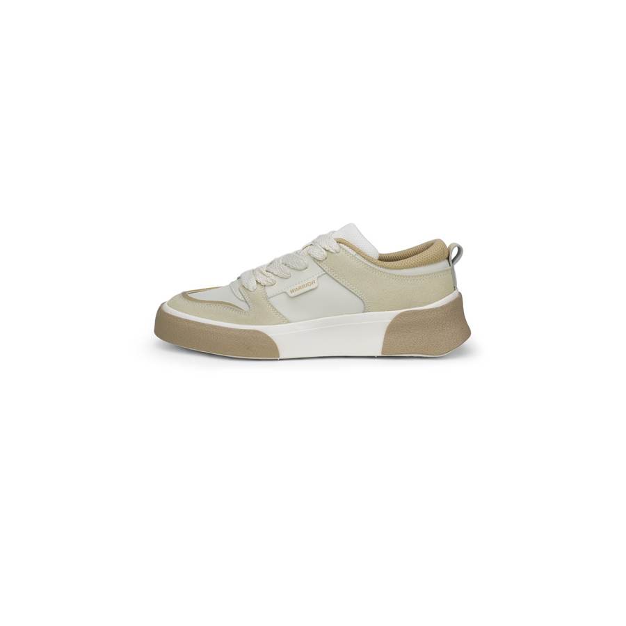 WARRIOR Slip Resistant Abrasion Resistant Slip Resistant Abrasion Resistant Low top Skateboard Shoes Unisex Beige Khaki