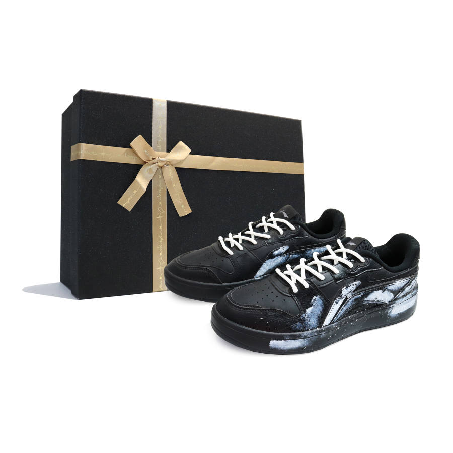 Li-Ning Li Ning Sycee Non slip Lightweight Low top Skateboard Shoes Men's Black