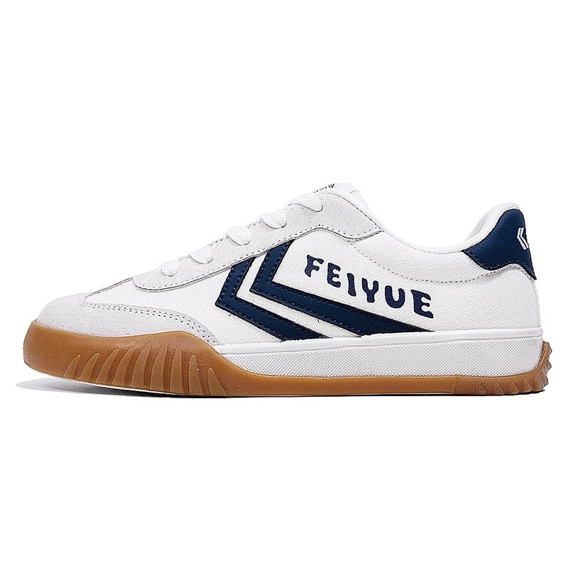 FEIYUE Wear-resistant And Lightweight Low-top Skateboard Shoes Unisex White Gray Dark Blue