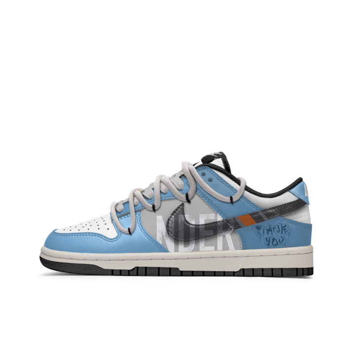 Nike Nike Dunk Slip Resistant Abrasion Resistant Low top Skateboard Shoes Unisex Blue White
