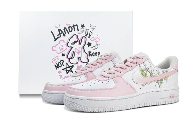Nike Nike Air Force 1 Abrasion Resistant Low top Skateboard Shoes Women's Pink