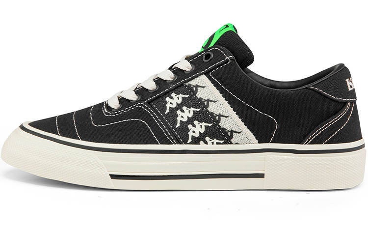 Kappa Casual Slip Resistant Abrasion Resistant Slip Resistant Abrasion Resistant Low top Skateboard Shoes Unisex Black