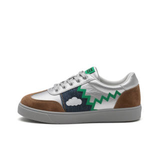 XIANGSU Breathable Coverage Breathable Coverage Low top Skateboard Shoes Women's Silver Brown