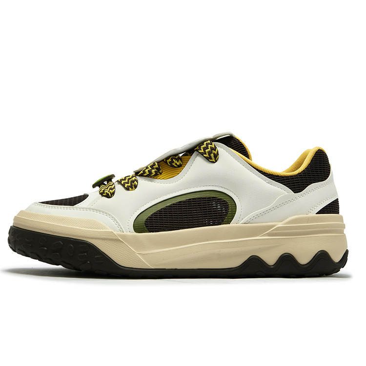 361° Shortbread Slip Resistant Abrasion Resistant Low top Skateboard Shoes Men's White Brown