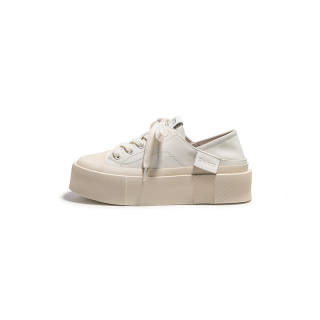 KBNB Lightweight Height Increasing Low top Skateboard Shoes Women's Ecru