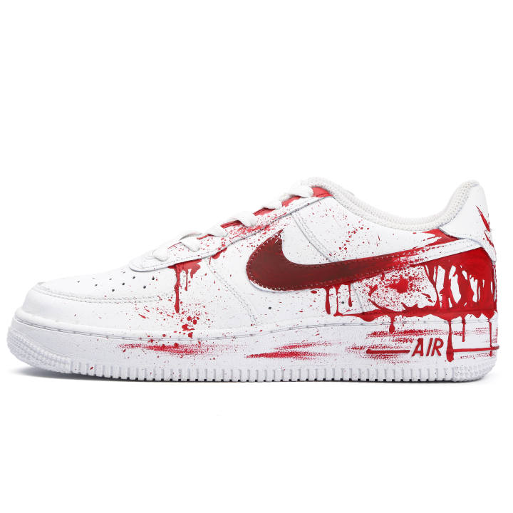 Nike Nike Air Force 1 Abrasion Resistant Low top Skateboard Shoes Unisex White Red