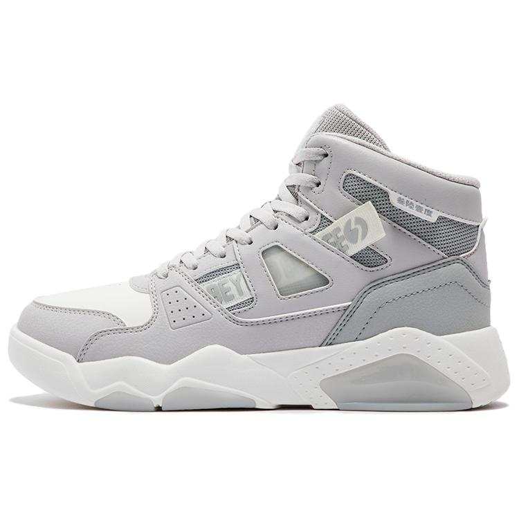 361° Xingran High top Skateboard Shoes Women's Gray White