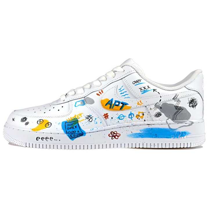 Nike Nike Air Force 1 Air Force 1 Slip Resistant Abrasion Resistant Low top Skateboard Shoes Unisex White
