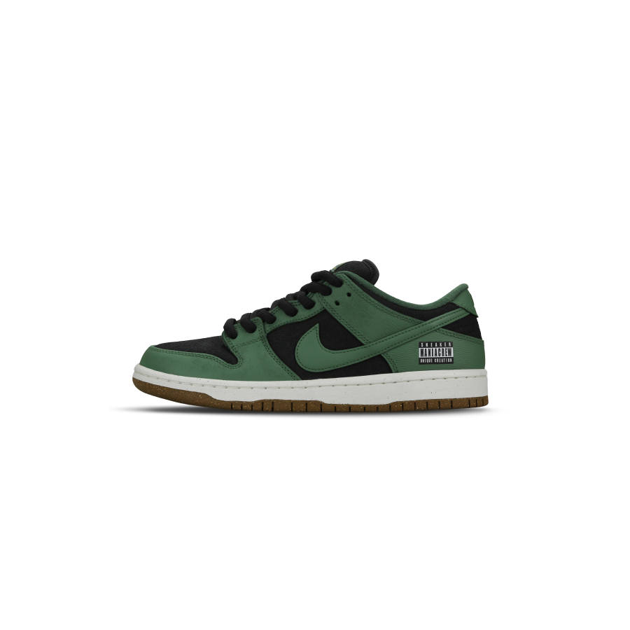 Nike Nike Dunk SB Abrasion Resistant Low top Skateboard Shoes Unisex Black Green