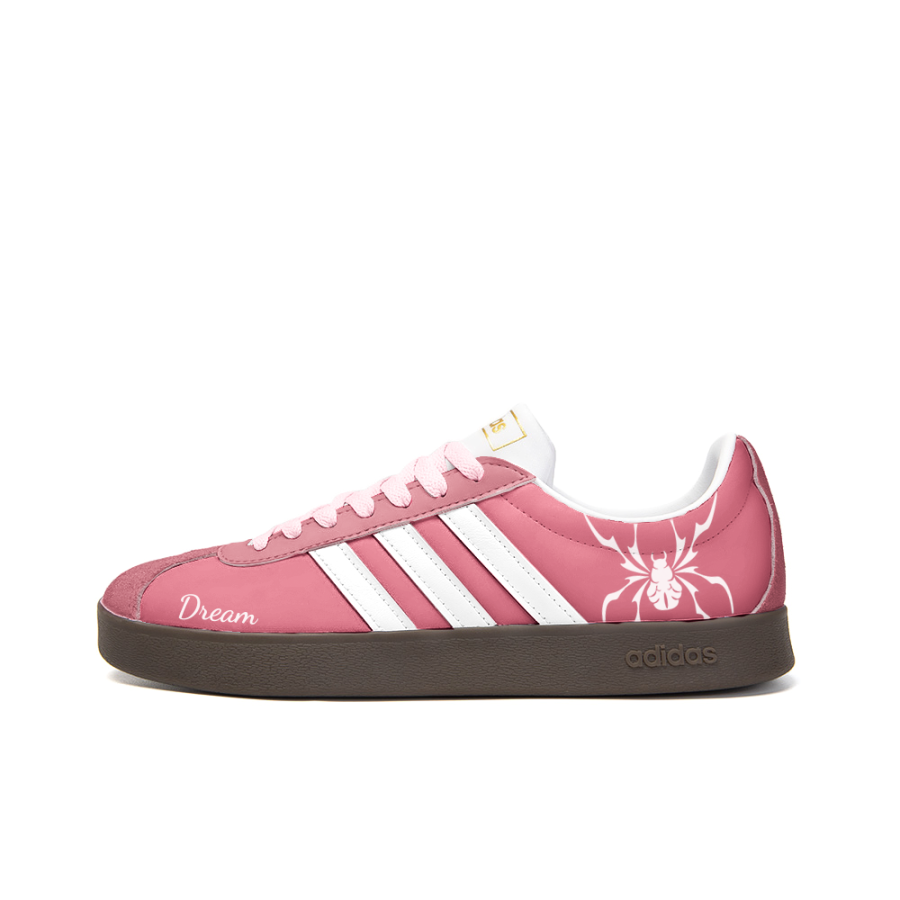 Adidas Neo VL Court 2.0 Old Affection Slip Resistant Abrasion Resistant Low top Skateboard Shoes Unisex Rose Red