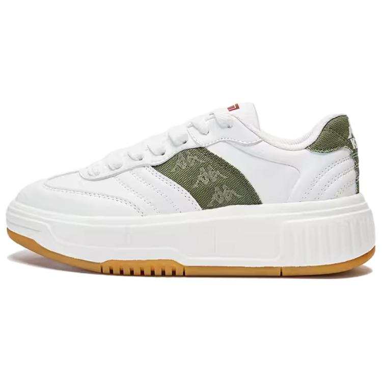 Kappa Slip Resistant Balance Low top Height Increasing Skateboard Shoes Women's White Green
