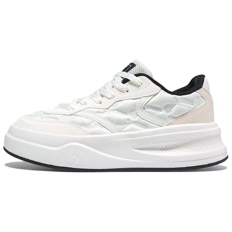 361° Mesh, Synthetic Leather Abrasion Resistant Lightweight Slip Resistant Low top Skateboard Shoes Women's White Black