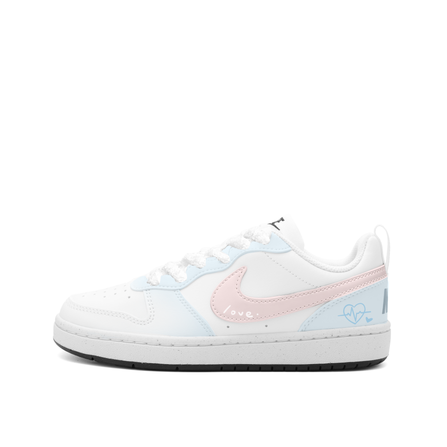 Nike Nike Court Borough Abrasion Resistant Low top Skateboard Shoes Women's Blue Pink