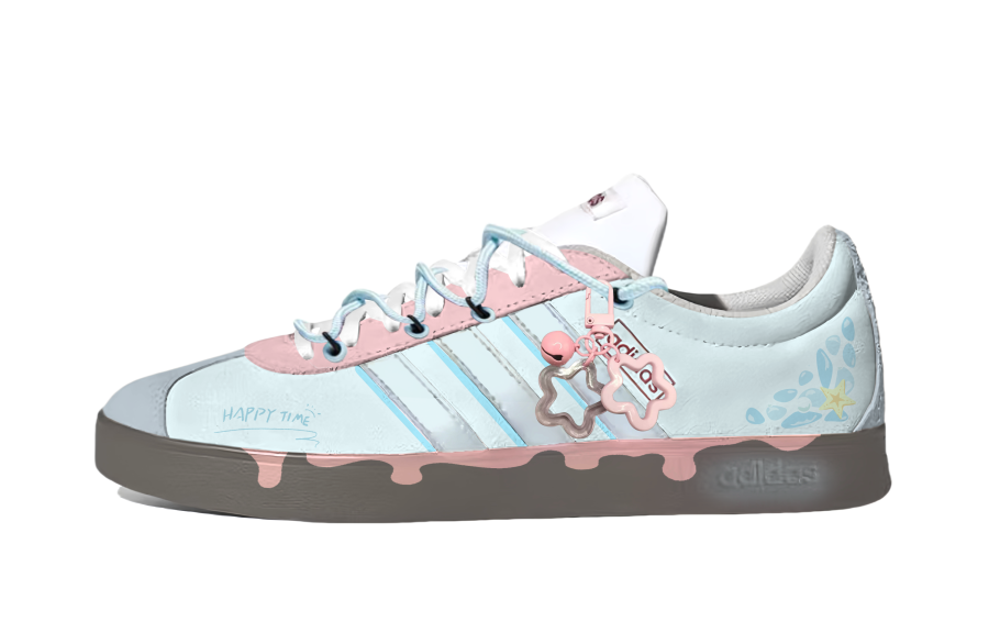 Adidas Adidas VL COURT 2.0 Skateboard Shoes Unisex Low Top Pink