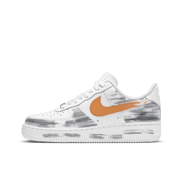 Nike Nike Air Force 1 Coverage Thermal Coverage Low top Skateboard Shoes Women's Gray White Orange